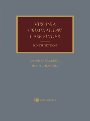 cover image of Virginia Criminal Law Case Finder
